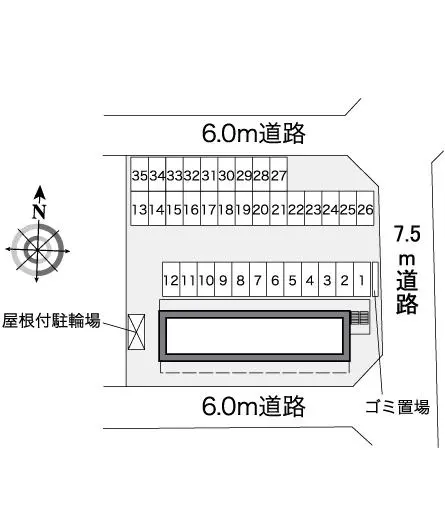 ★手数料０円★仙台市宮城野区福田町南１丁目　月極駐車場（LP）